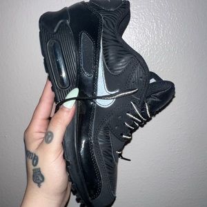 ALL black Zebra Nikes size 5.5Y= 7.5 womens